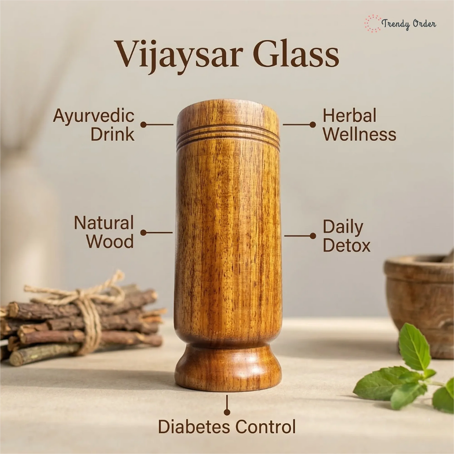 Herbal Wooden Tumbler